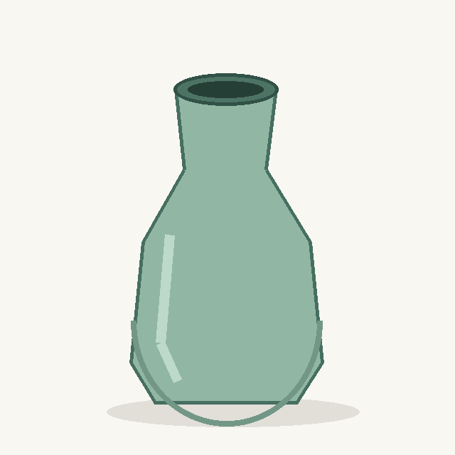Self-drawn illustration of a green vase on a plain background